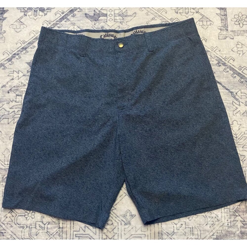 Callaway Mens Blue Golf Shorts Size 36 Quick Dry Polyester Stretch‎ Fabric Chino